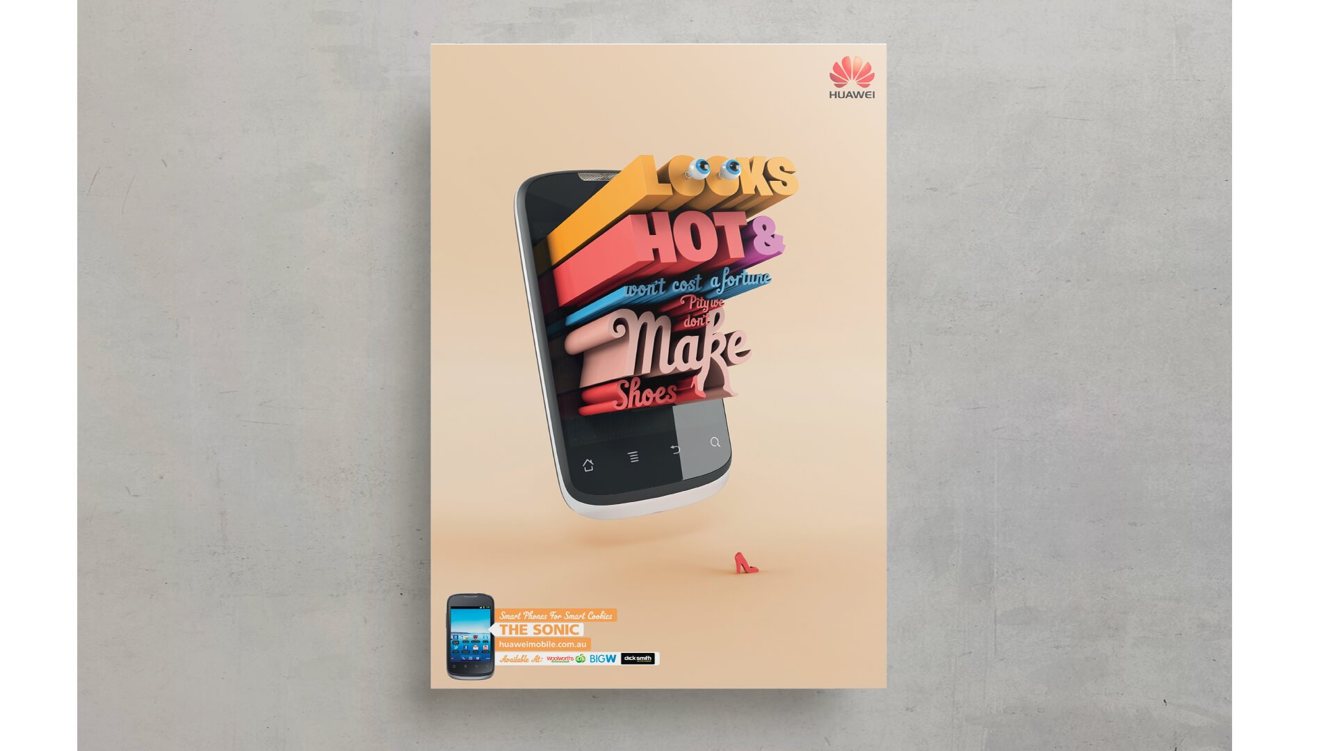 Pubblicita Huawei Poster Typeface