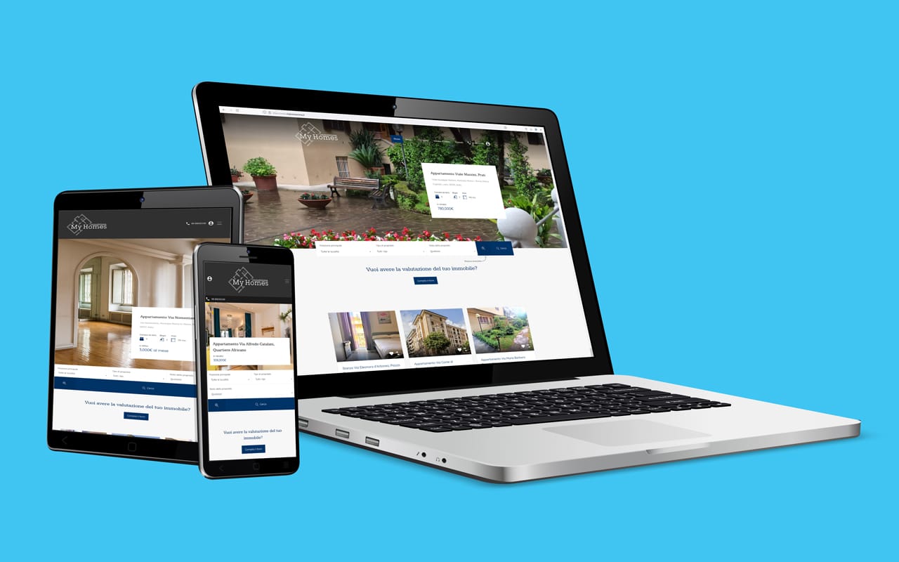 Immobiliare MyHomes: Responsive &mdash; Il sito sui tre dispositivi